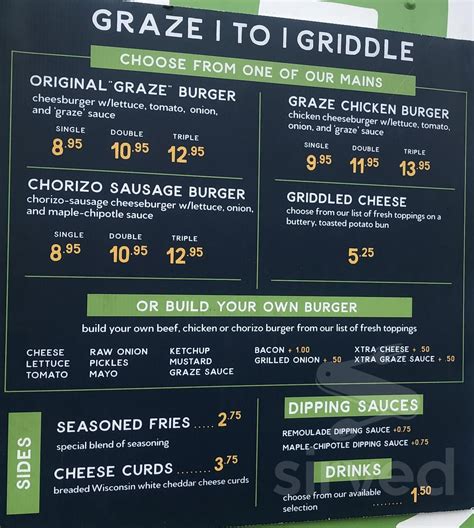 graze to griddle